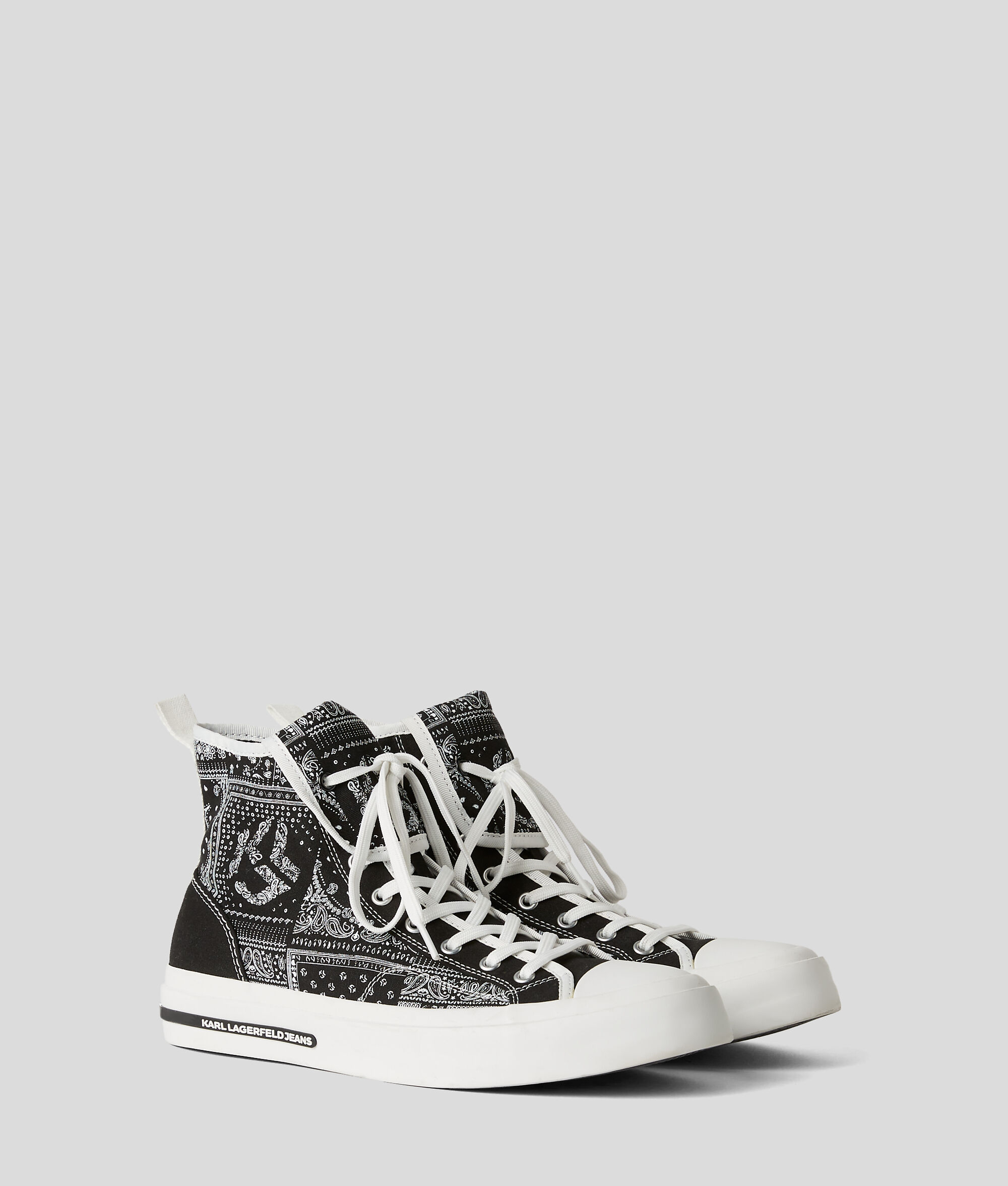 (image for) High-End KLJ VULC BANDANA-PRINT HIGH-TOP TRAINERS